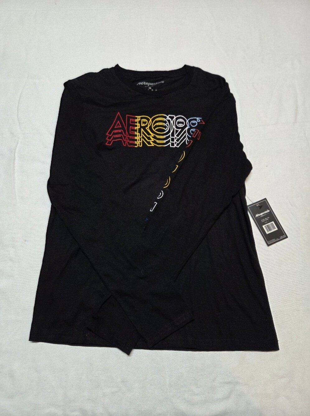 Aeropostale Men's Black Graphic Logo T-Shirt Size Large